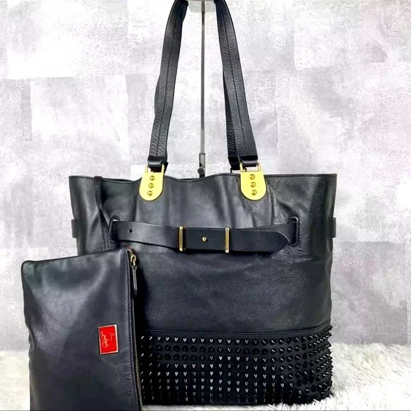 Christian Louboutin Black Tote with Gold Accents - Picture 10 of 16